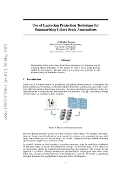 Use of Laplacian Projection Technique for Summarizing Likert Scale
  Annotations