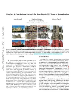 PoseNet: A Convolutional Network for Real-Time 6-DOF Camera
  Relocalization