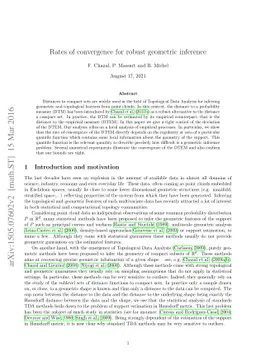 Rates of convergence for robust geometric inference