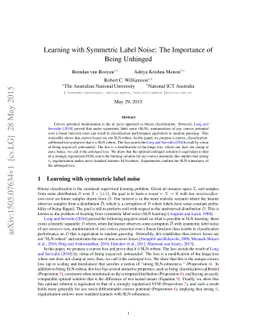 Learning with Symmetric Label Noise: The Importance of Being Unhinged