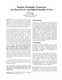 Pignistic Probability Transforms for Mixes of Low- and High-Probability
  Events