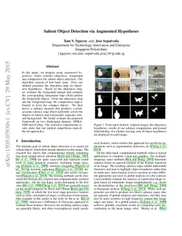 Salient Object Detection via Augmented Hypotheses