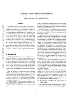 Learning to count with deep object features