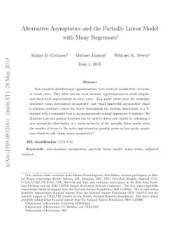 Alternative Asymptotics and the Partially Linear Model with Many
  Regressors