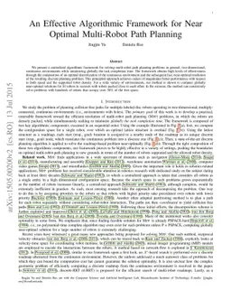 An Effective Algorithmic Framework for Near Optimal Multi-Robot Path
  Planning