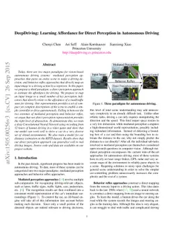 DeepDriving: Learning Affordance for Direct Perception in Autonomous
  Driving