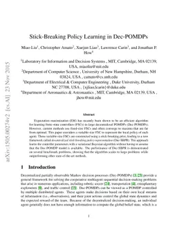 Stick-Breaking Policy Learning in Dec-POMDPs