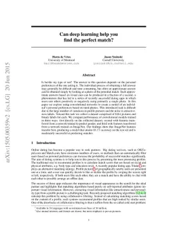 Can deep learning help you find the perfect match?