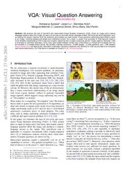 VQA: Visual Question Answering