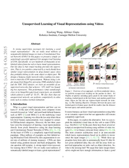 Unsupervised Learning of Visual Representations using Videos