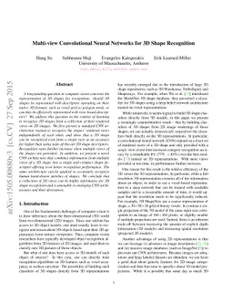 Multi-view Convolutional Neural Networks for 3D Shape Recognition