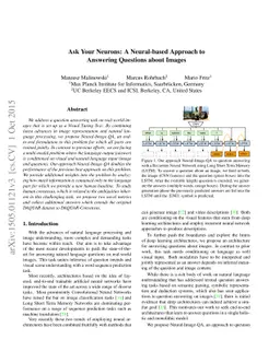 Ask Your Neurons: A Neural-based Approach to Answering Questions about
  Images