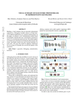 Visual Summary of Egocentric Photostreams by Representative Keyframes