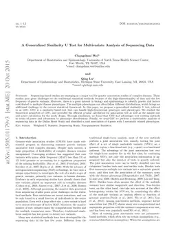 A Generalized Similarity U Test for Multivariate Analysis of Sequencing Data