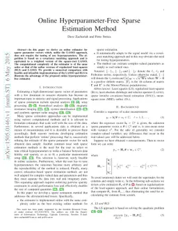 Online Hyperparameter-Free Sparse Estimation Method