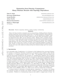 Estimation from Pairwise Comparisons: Sharp Minimax Bounds with Topology
  Dependence