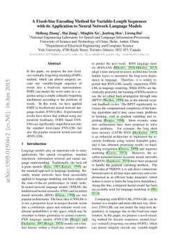 A Fixed-Size Encoding Method for Variable-Length Sequences with its
  Application to Neural Network Language Models