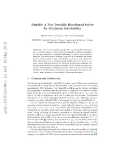 DistMS: A Non-Portfolio Distributed Solver for Maximum Satisfiability