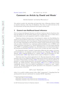 Comment on Article by Dawid and Musio