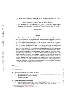 On Markov chain Monte Carlo methods for tall data