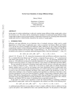 On the Exact Simulation of (Jump) Diffusion Bridges