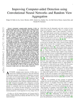 Improving Computer-aided Detection using Convolutional Neural Networks
  and Random View Aggregation