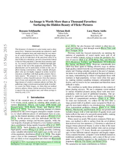 An Image is Worth More than a Thousand Favorites: Surfacing the Hidden
  Beauty of Flickr Pictures