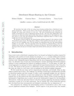 Distributed House-Hunting in Ant Colonies