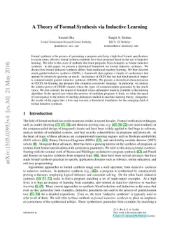 A Theory of Formal Synthesis via Inductive Learning