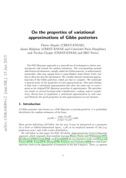 On the properties of variational approximations of Gibbs posteriors
