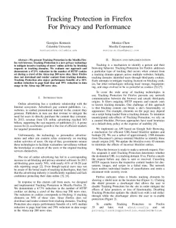 Tracking Protection in Firefox For Privacy and Performance