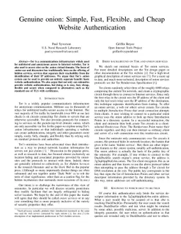 Genuine onion: Simple, Fast, Flexible, and Cheap Website Authentication