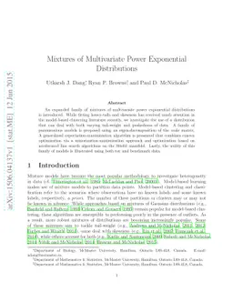 Mixtures of Multivariate Power Exponential Distributions