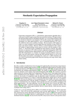 Stochastic Expectation Propagation
