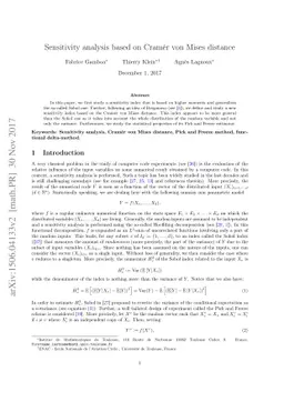Sensitivity analysis based on Cram{é}r von Mises distance