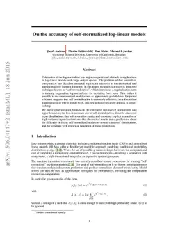 On the accuracy of self-normalized log-linear models