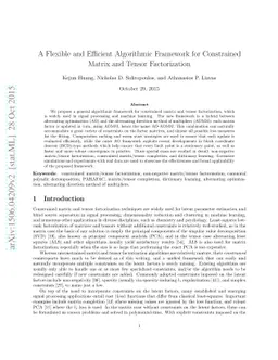 A Flexible and Efficient Algorithmic Framework for Constrained Matrix
  and Tensor Factorization