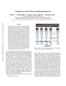 Reading Scene Text in Deep Convolutional Sequences