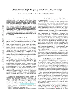 Chromatic and High-frequency cVEP-based BCI Paradigm