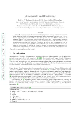 Steganography and Broadcasting