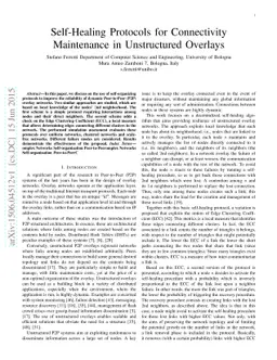 Self-Healing Protocols for Connectivity Maintenance in Unstructured
  Overlays