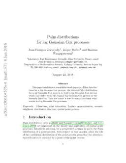 Palm distributions for log Gaussian Cox processes
