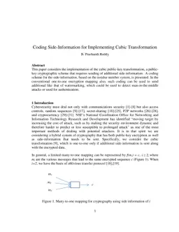 Coding Side-Information for Implementing Cubic Transformation