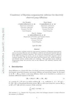 Consistency of Bayesian nonparametric inference for discretely observed
  jump diffusions