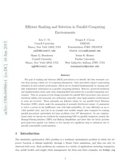 Efficient Ranking and Selection in Parallel Computing Environments