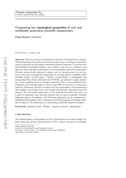 Comparing the writing style of real and artificial papers