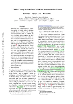 LCSTS: A Large Scale Chinese Short Text Summarization Dataset