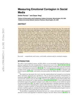 Measuring Emotional Contagion in Social Media