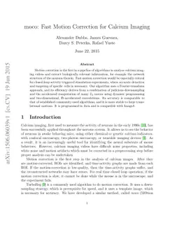 moco: Fast Motion Correction for Calcium Imaging