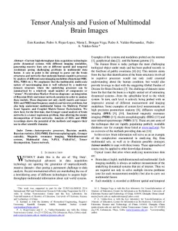 Tensor Analysis and Fusion of Multimodal Brain Images